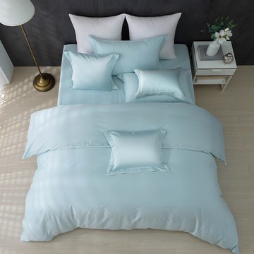 雙人薄被套加大床包組/ SUPIMA匹馬棉 / 500織 / 靛水 [鴻宇] 台灣製 - 2321