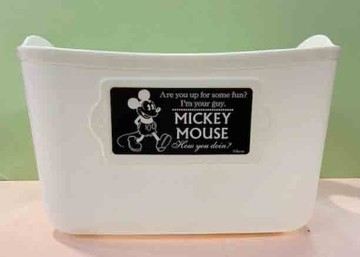 【震撼精品百貨】米奇/米妮_Micky Mouse~迪士尼米奇 2.5L置物桶-白#34221