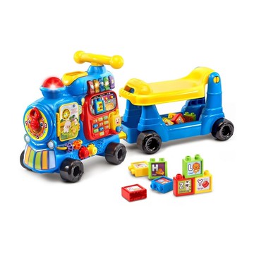 Vtech　4合1智慧積木學習車-藍色