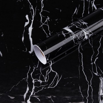 樂嫚妮 DIY裝修加厚防水大理石紋壁貼/牆貼-60X300cm-金剛黑