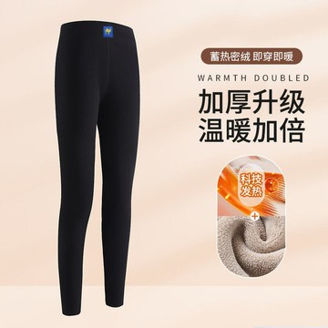 羊羔絨駝絨保暖褲秋冬季大碼胖妹妹防寒加絨加厚秋褲女高腰打底褲鑫弘-素時衣櫥