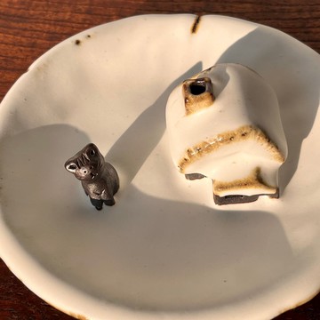 深雪裡的小屋與貓貓 / 線香盤 / 礦盤 / 飾品盤 / 陶