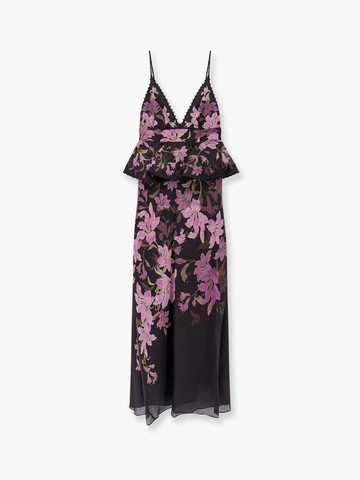 Linen and cotton long dress with floral print - ZIMMERMANN - gender_Woman