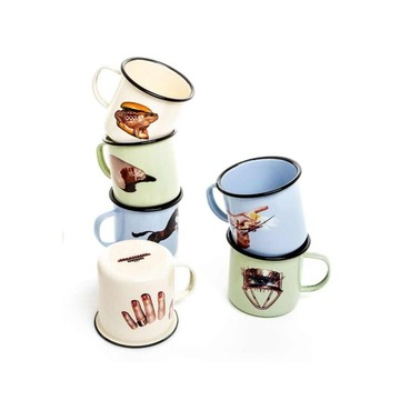 義大利 SELETTI 搪瓷馬克杯 Toiletpaper 時尚前衛雜志拼接藝術杯