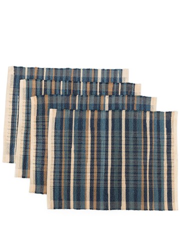 Ralph Lauren Home - handwoven jacquard placemats (set of four) - unisex - Fabric - One Size - Blue