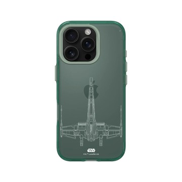 iPhone 16 Pro Clear 憂墨綠 - 迪士尼-星際大戰 Star Wars - X戰機-線條白