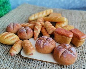 微型逼真麵包1/6玩具屋烘焙食品芭比食品