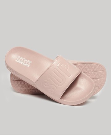 Superdry Women's Women's Code Core Pool Sliders Pink / Vintage Blush Pink - Size: S