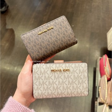 現+預👼🏻美國代購🇺🇸Michael kors MK 中夾 專櫃款 防刮 短夾零錢包 女生錢包 女款 多色 零錢袋 卡片