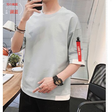 短袖t恤衫男士純棉潮流ins夏季男裝2020新款體恤上衣服大碼寬松T