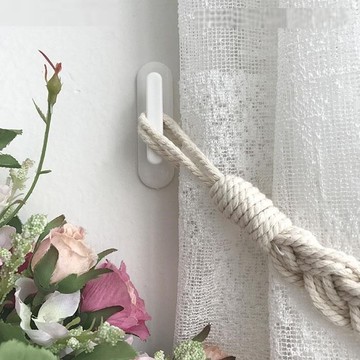 粘貼窗簾墻上掛鉤勾綁帶免打孔壁鉤大方裝飾帶墻壁鉤子粘美觀