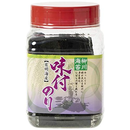 [柳川海苔本舗] 味付け海苔 小角ボトル 味付のり 全形10枚分 (8切80枚)