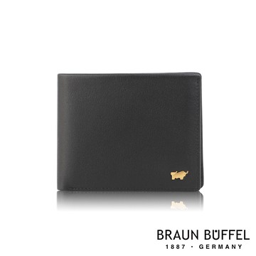 【BRAUN BUFFEL】新遊牧族-TW 5卡透明窗皮夾-黑色(德國小金牛台灣總代理)/BF380-316-BK