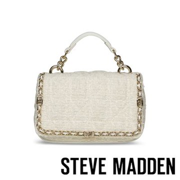STEVE MADDEN-毛尼格紋翻蓋斜背包 BGRETELT-白色