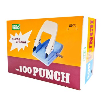 Life 徠福 雙孔打孔機 NO.100 622g  白色 + 藍色  1盒