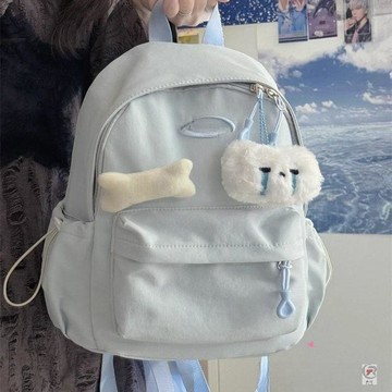 👜爆款書包👜 純色百搭小書包女韓版少女學生迷你雙肩包高顏值簡約休閒春遊研學書包 雙肩包 包包