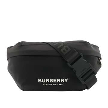 BURBERRY Logo 標誌尼龍 Sonny腰包(黑色) 8049095 A1189