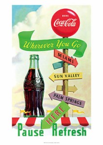 コカ コーラ Coca Cola コカコーラ ポスター Wherever You Go Poster 看板 コーク アメリカン雑貨 ドリンク