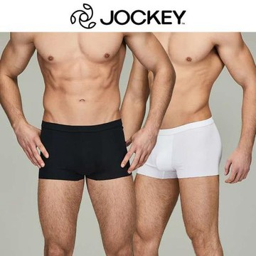 JOCKEY內褲男品牌旗艦店2條裝平角莫代爾男士平腳短褲男四角褲