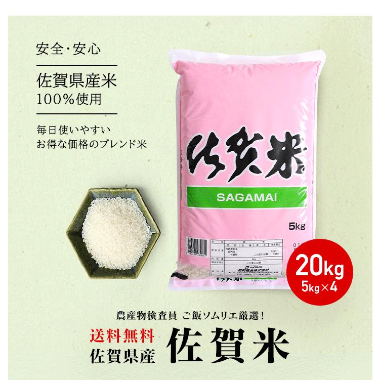 4年産　佐賀県ご飯ソムリエ厳選！佐賀米 20kg（5kg×4袋）佐賀県産