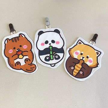 抱抱系列 | 動物造型手帕巾 | 可愛松鼠 | 熊貓 | 狸貓