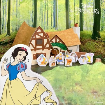 日本製 DAISO 大創 迪士尼紙模型(白雪公主與七個小矮人) 紙工藝【南風百貨】