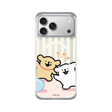 iPhone 17 Pro Max ClearX (MagSafe 兼容) 霜透灰 - Maltese線條小狗 - 跟線條小狗一起玩吧