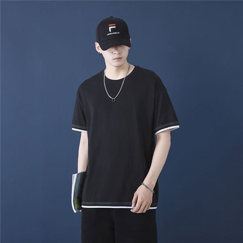 メンズ 半袖tシャツ 半袖 夏服 オシャレ 無地 快適な 軽い 柔らかい かっこいい 通気性 カジュアル 夏物 旅行 リゾート Summer お兄系tシャツ 黒tシャツ 通販 Lineポイント最大get Lineショッピング