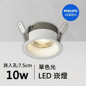 10W防眩光崁燈｜QC-20081W-飛利浦芯片
