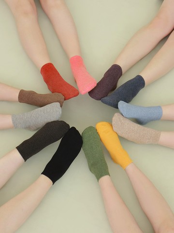 台灣製素色透氣精梳棉短襪(三雙一組)