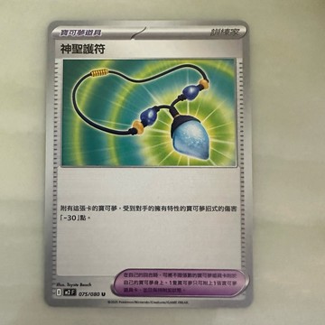 Pokemon 寶可夢集換式卡牌遊戲 PTCG 卡料 寶可夢到具 神聖護符