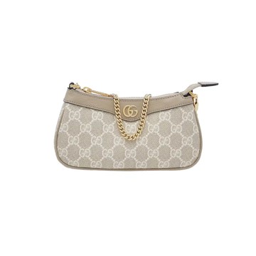 GUCCI 764960 OPHIDIA GG 皮花肩背包麻將包 / 迷你包