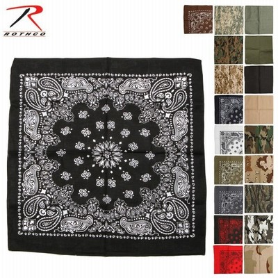 ロスコ Rothco バンダナ Bandana 大きい ビッグ ジャンボ 無地 大判 ストール スタ
