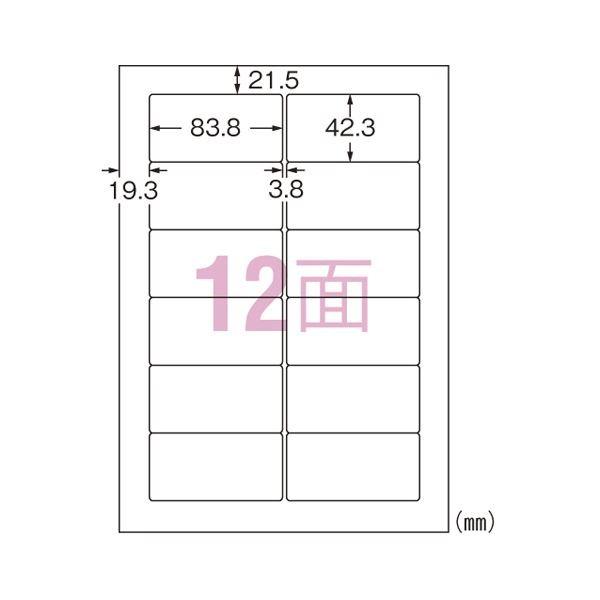 まとめ） エーワン IJ超耐水ラベルシール 光沢紙 A4 12面 10枚入 〔×5