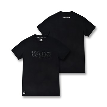 KINGO女款｜黑色反光印花T恤 412134