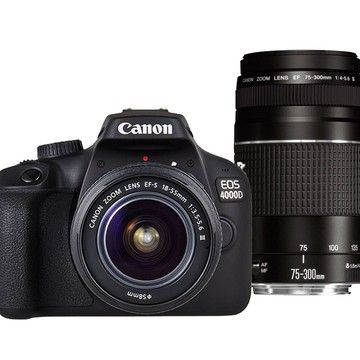 Canon EOS 4000D+18-55mm III+75-300mm III 雙鏡組*(中文平輸)