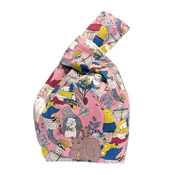 童趣併波點雙面輕便手提袋