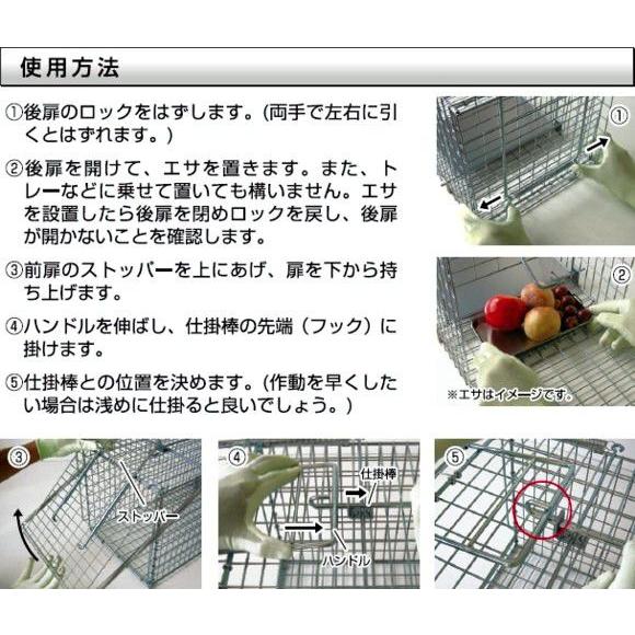 踏板式保護器（捕獲器）小　動物の保護目的に！狩猟や捕獲目的に！ワナ　罠　オリ