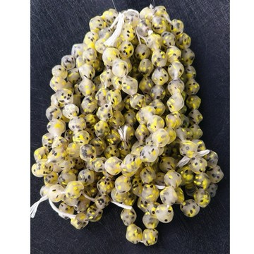 拾悦手作材料/隨機出貨不挑選/約19mm左右/非洲迦納產/非洲琉璃菱形條珠/手工琉璃/碎碎冰/DIY半成品/串珠編繩