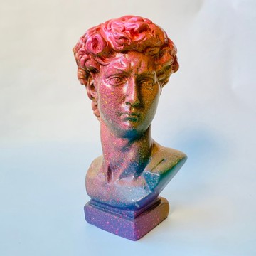 石膏像 大衛- 宇宙紫 限量款 筆筒收納 塗鴉創作