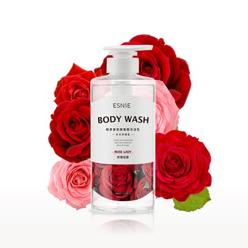 ESNIE 伊絲妮 沐浴乳-玫瑰伯爵580ml胺基酸｜輕柔香氛｜高效保濕｜香水特調｜溫和潔淨｜天然香氛