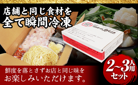 元祖もつ鍋2～3人用セット 冷凍 有限会社地《30日以内に順次出荷(土日祝除く)》