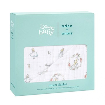 aden+anais 經典四層紗厚毯 - 夢遊愛麗絲 柔軟透氣 四季皆宜  120 x 120cm