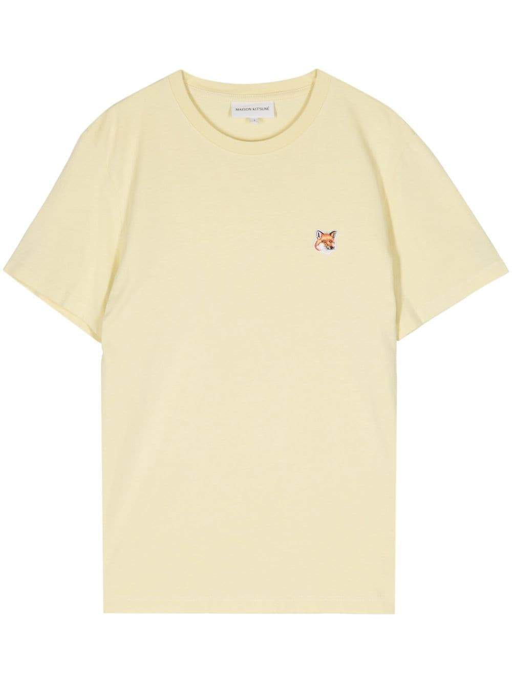 Maison Kitsuné - Fox Head cotton T-shirt - women - Cotton - XL - Yellow