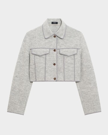 Crop Boucle Trucker Jacket