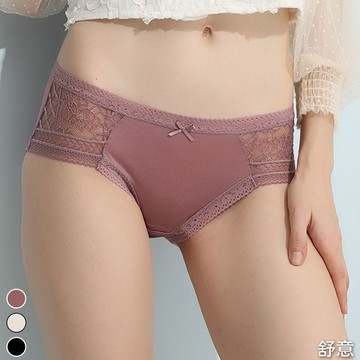 【舒意】蕾絲無痕透氣舒適包臀蠶絲三角內褲 # 110090(現貨+預購)