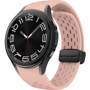 HAMATE Galaxy Watch 多孔 磁吸扣環 矽膠錶帶  粉色  1個  所有 Galaxy Watch 4 / 5 / 6 型號