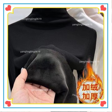 台灣發貨💖毛衣 加絨毛衣 上衣女 銀狐絨一體加厚半高領打底 2025秋冬新款修身加絨顯瘦保暖長袖上衣 保暖毛衣女WQD
