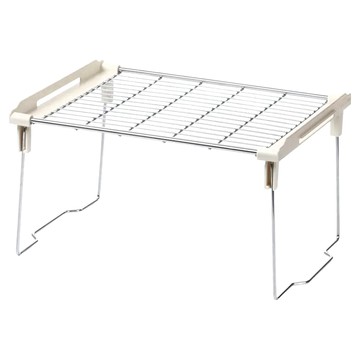 HIKARI 日光生活 (小) R535 鋼鐵電鍍 樹脂ABS 32x24.5x18.5CM  多用途折疊架 銀色  1個