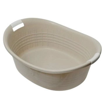 GINII 基尼 7712 多功能加厚沐浴盆 63.5 x 46.5 x 26cm 30L 1170g  奶茶色  1個